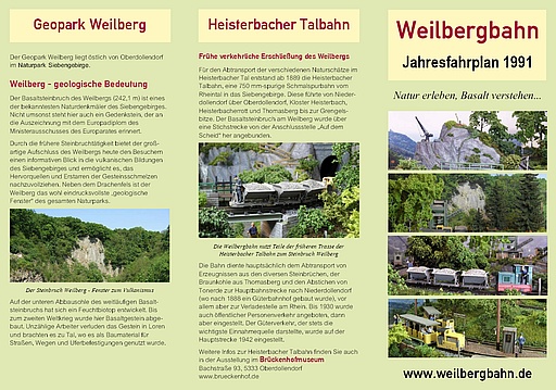 Weilbergbahn Jahresprospekt