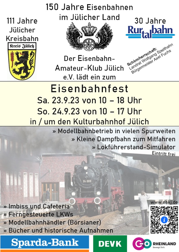 EAKJ Plakat Eisenbahnfest 2023