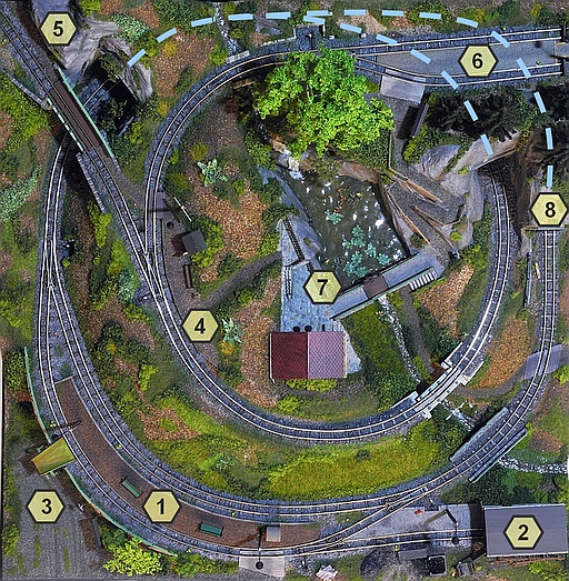 Top view of the layout.